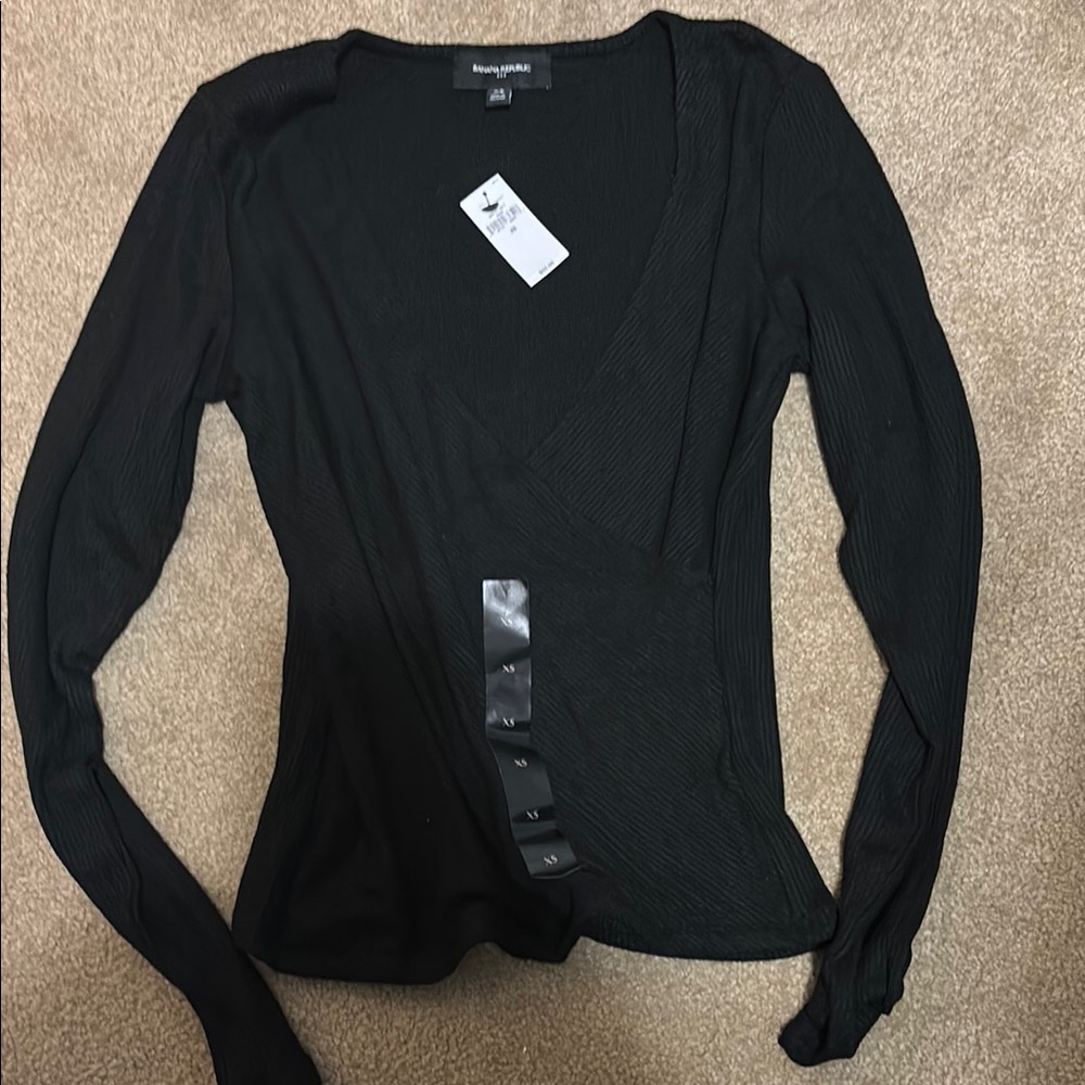 Banana Republic Black Fitted Long Sleeve